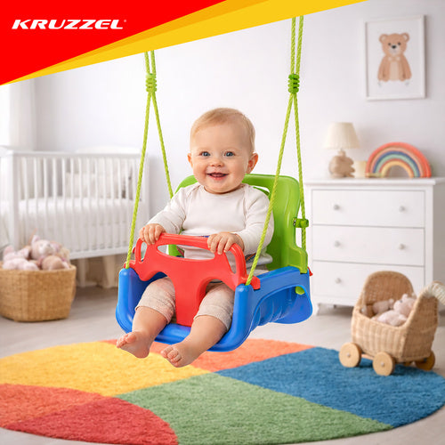 3-in-1 Children's Swing, Adjustable Ropes, 30kg Capacity