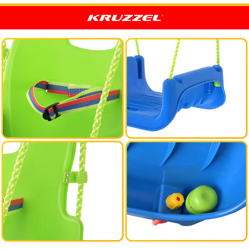 3-in-1 Children's Swing, Adjustable Ropes, 30kg Capacity
