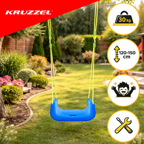 3-in-1 Children's Swing, Adjustable Ropes, 30kg Capacity