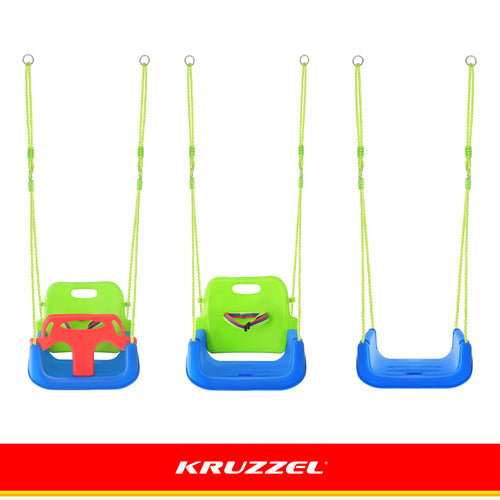 3-in-1 Children's Swing, Adjustable Ropes, 30kg Capacity