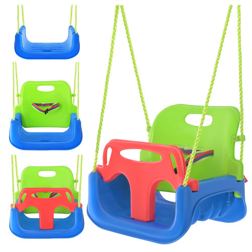 3-in-1 Children's Swing, Adjustable Ropes, 30kg Capacity