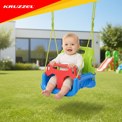 3-in-1 Children's Swing, Adjustable Ropes, 30kg Capacity