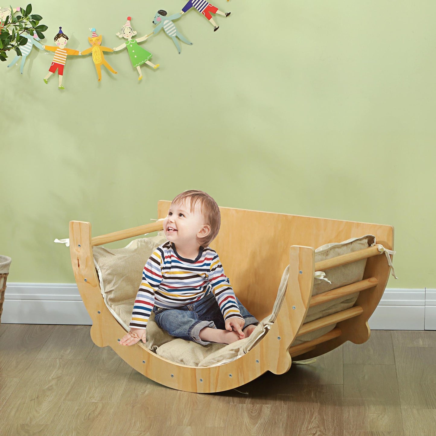 3-in-1 Climbing Arch, Rocker, Ladder for Kids 18-48 Months