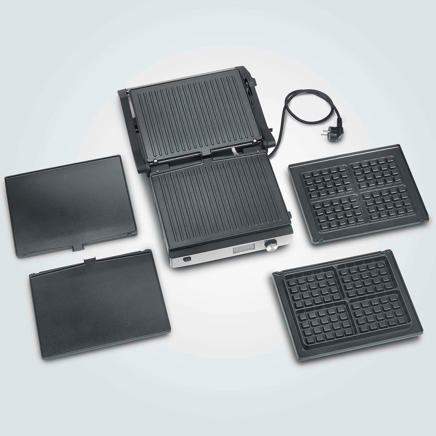 3-in-1 Contact Grill, 29x23cm, Panini, Belgian, Burger