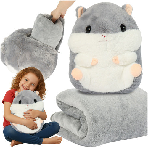 3-in-1 Hamster Blanket, Pillow & Toy – 105x200 cm