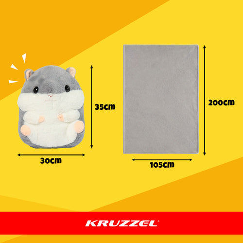 3-in-1 Hamster Blanket, Pillow & Toy – 105x200 cm