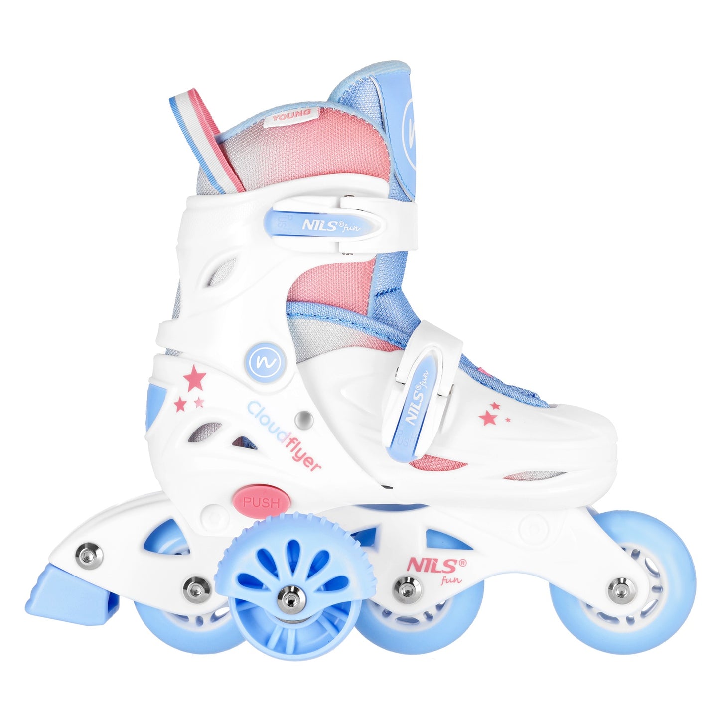 3-in-1 Inline/Quad Skates, White, Size XS (26-29)