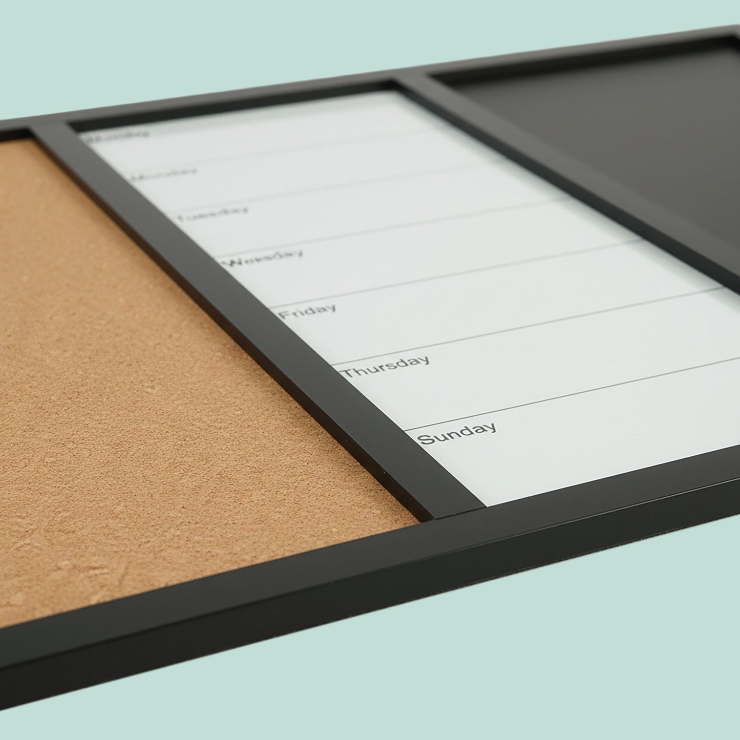 3-in-1 Memo Board with Cork, Whiteboard, Planner