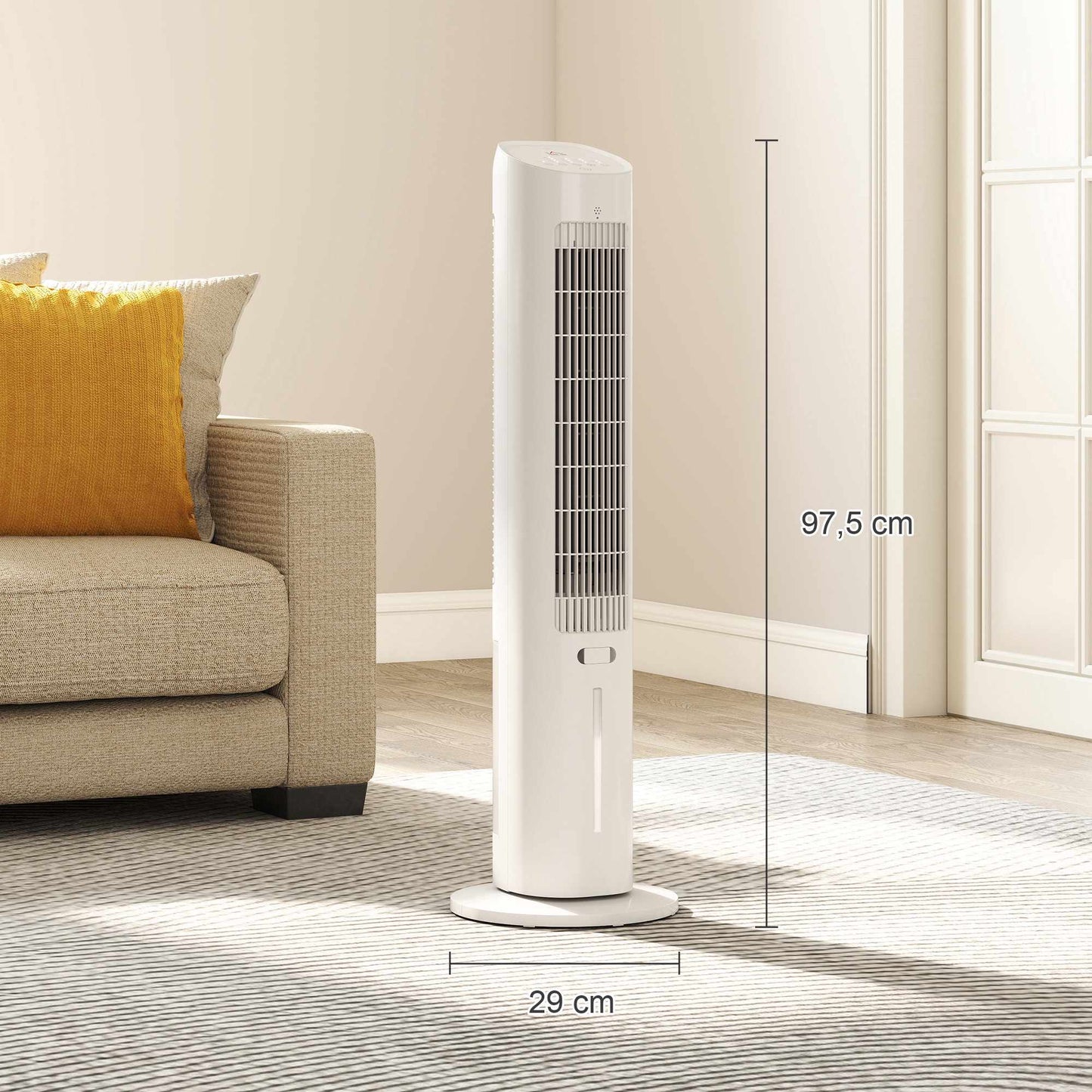 3-in-1 Portable Air Cooler, 3L Tank, 3 Speeds, White