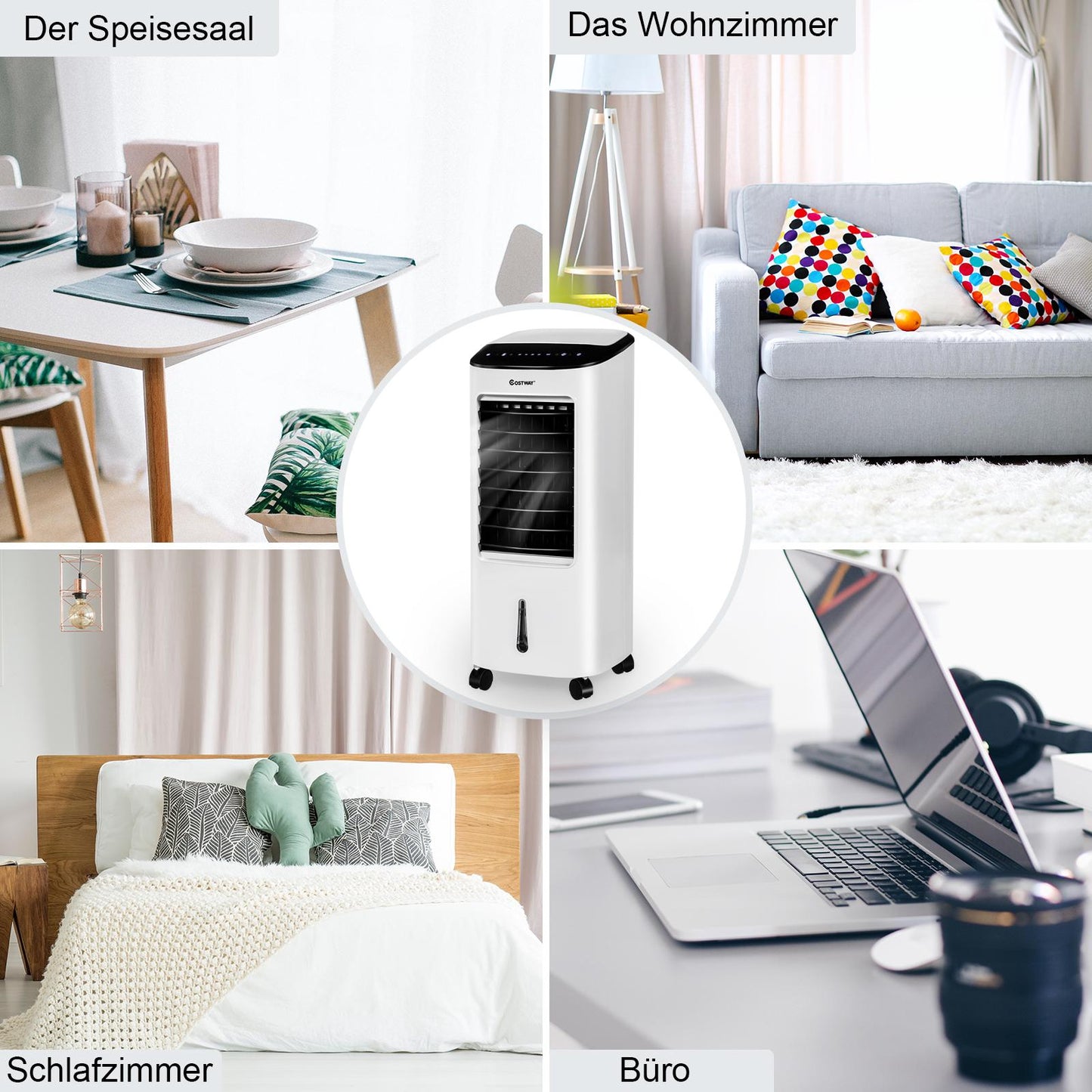 3-in-1 Portable Air Cooler with 7L Tank and Timer