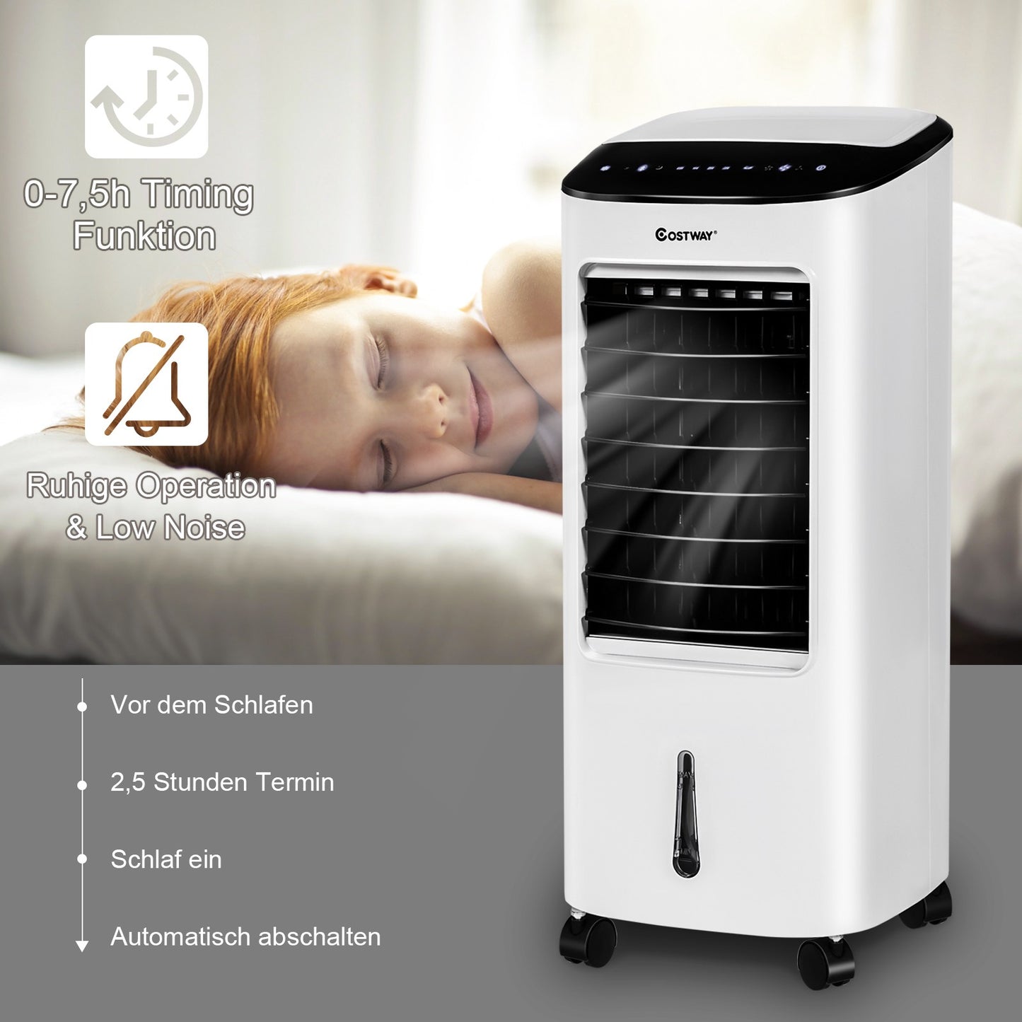 3-in-1 Portable Air Cooler with 7L Tank and Timer
