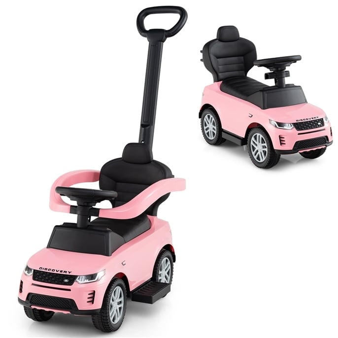 3-in-1 Toddler Ride-On Car with Removable Handle