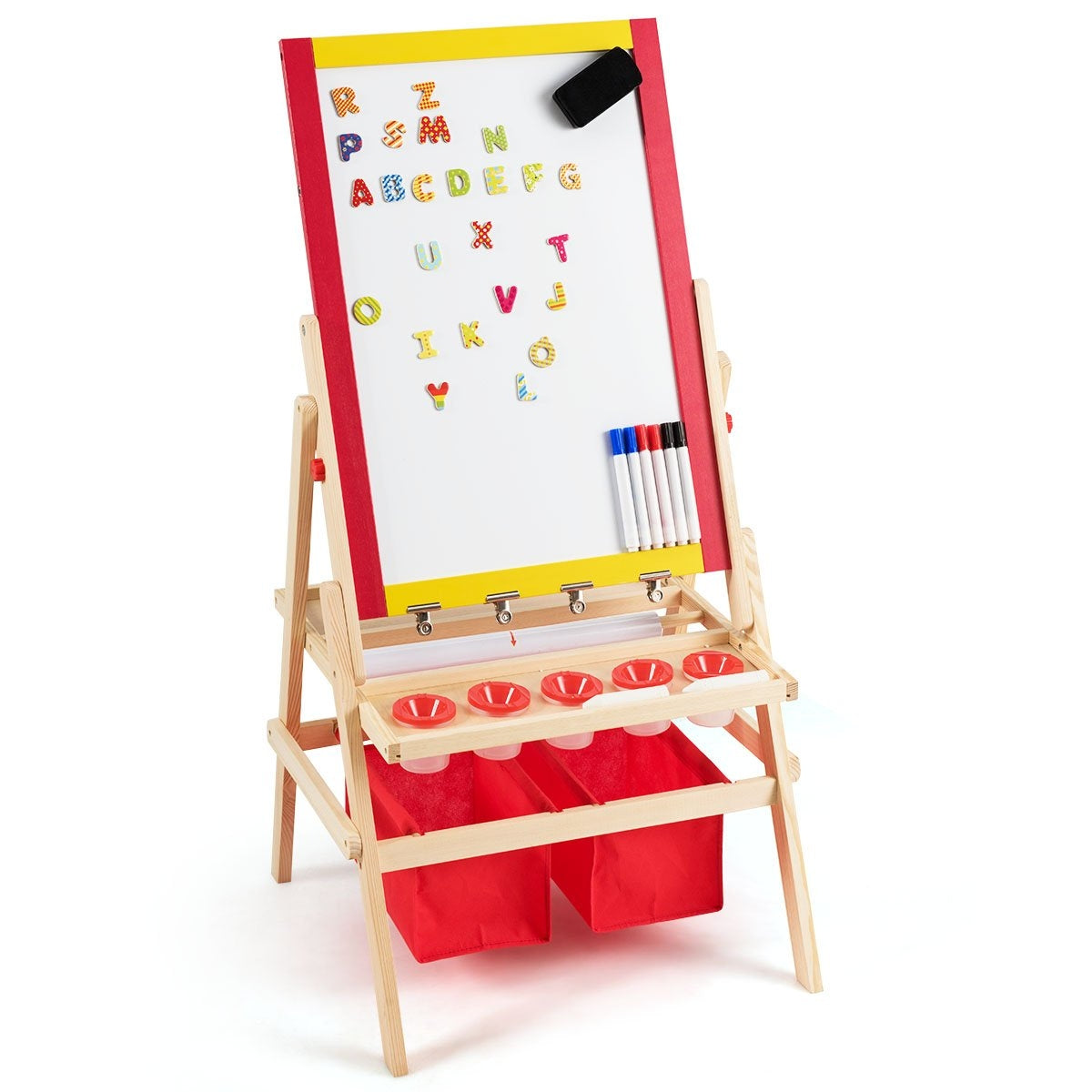 3 in 1 children's easel children's board double-sided whiteboard & chalkboard 52.5x51.5x106.5 cm