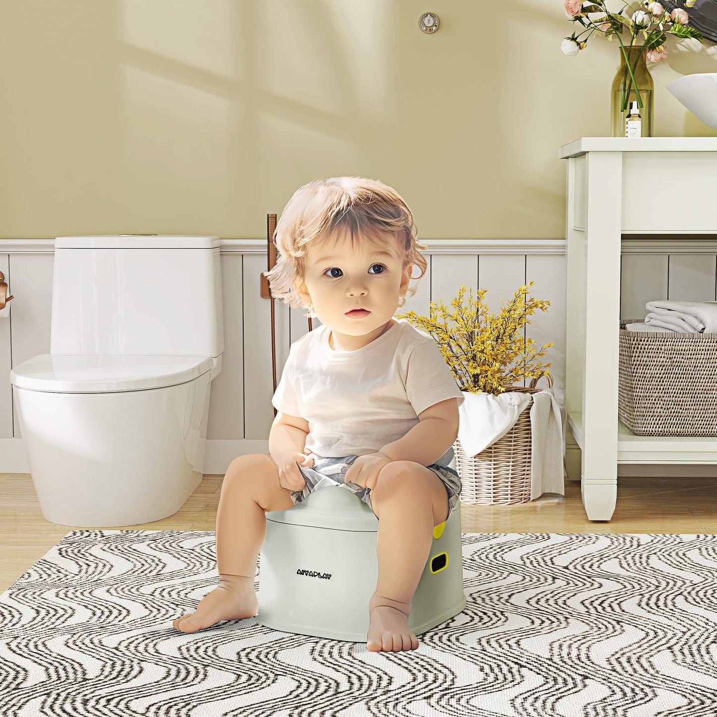 3-in-1 potty for children, removable, grey, 6-72 months