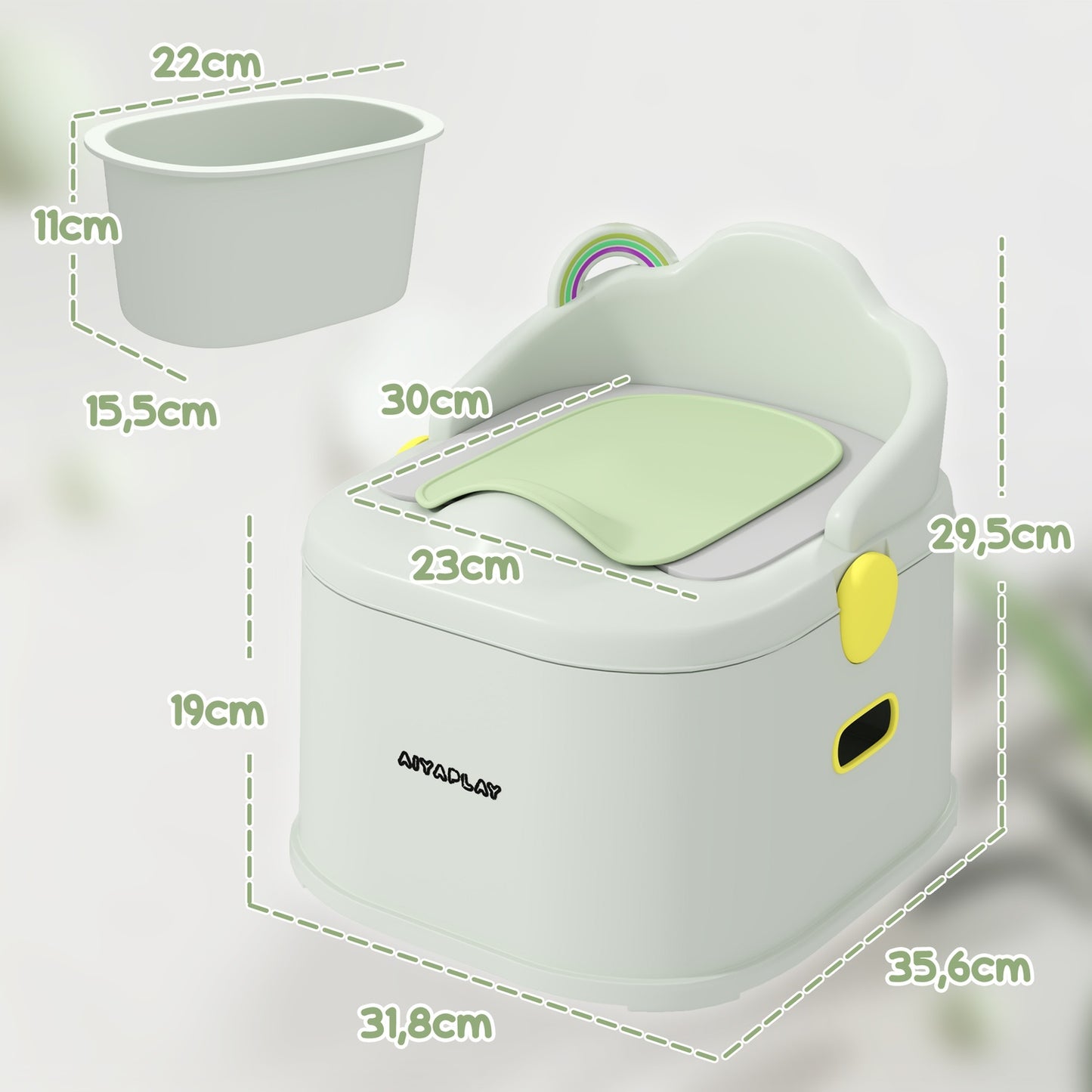 3-in-1 potty for children, removable, grey, 6-72 months