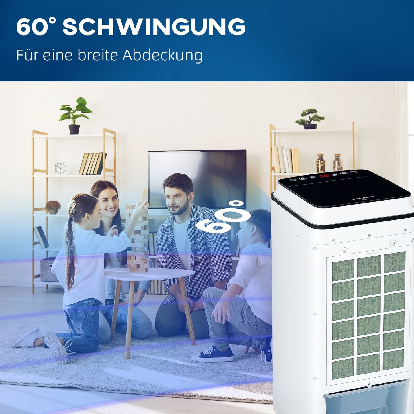 3-in-1 portable air conditioner with humidifier, 4L, remote control