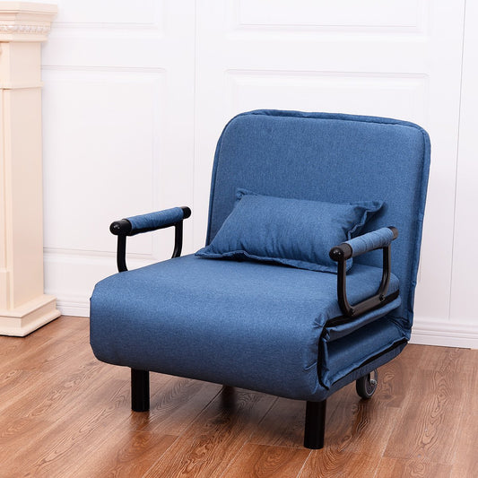 3 in 1 sofa bed folding bed guest bed folding chair blue