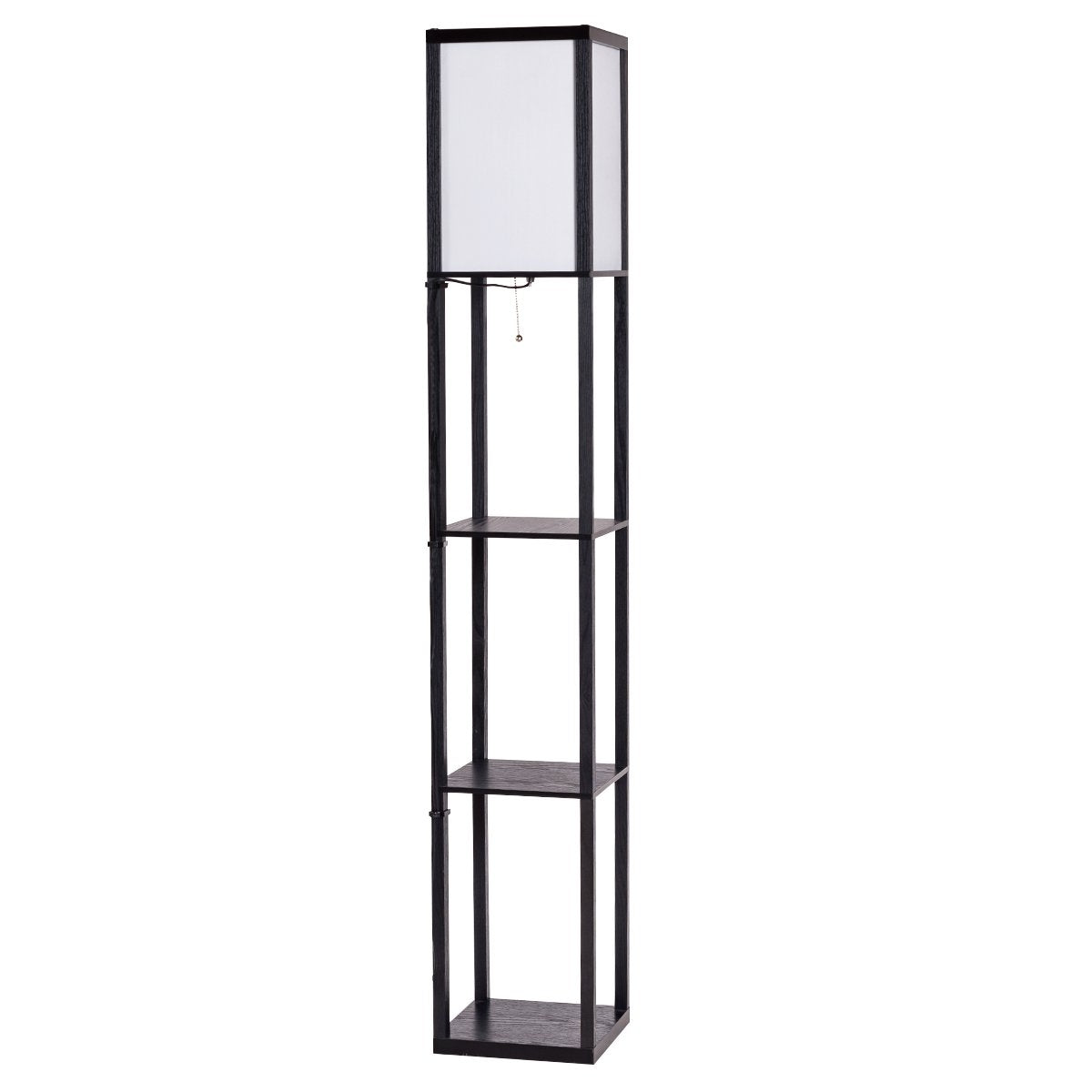 3-level floor lamp shelf modern floor lamp floor lamp 26 x 26 x 160 cm black