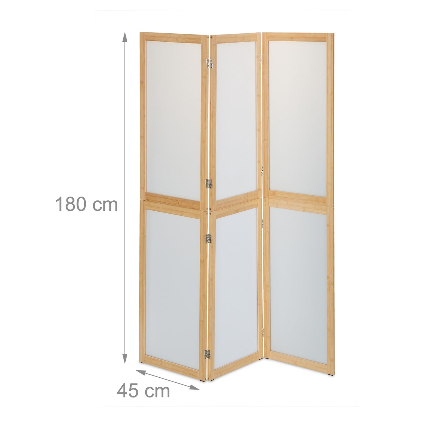 3-part screen with bamboo frame