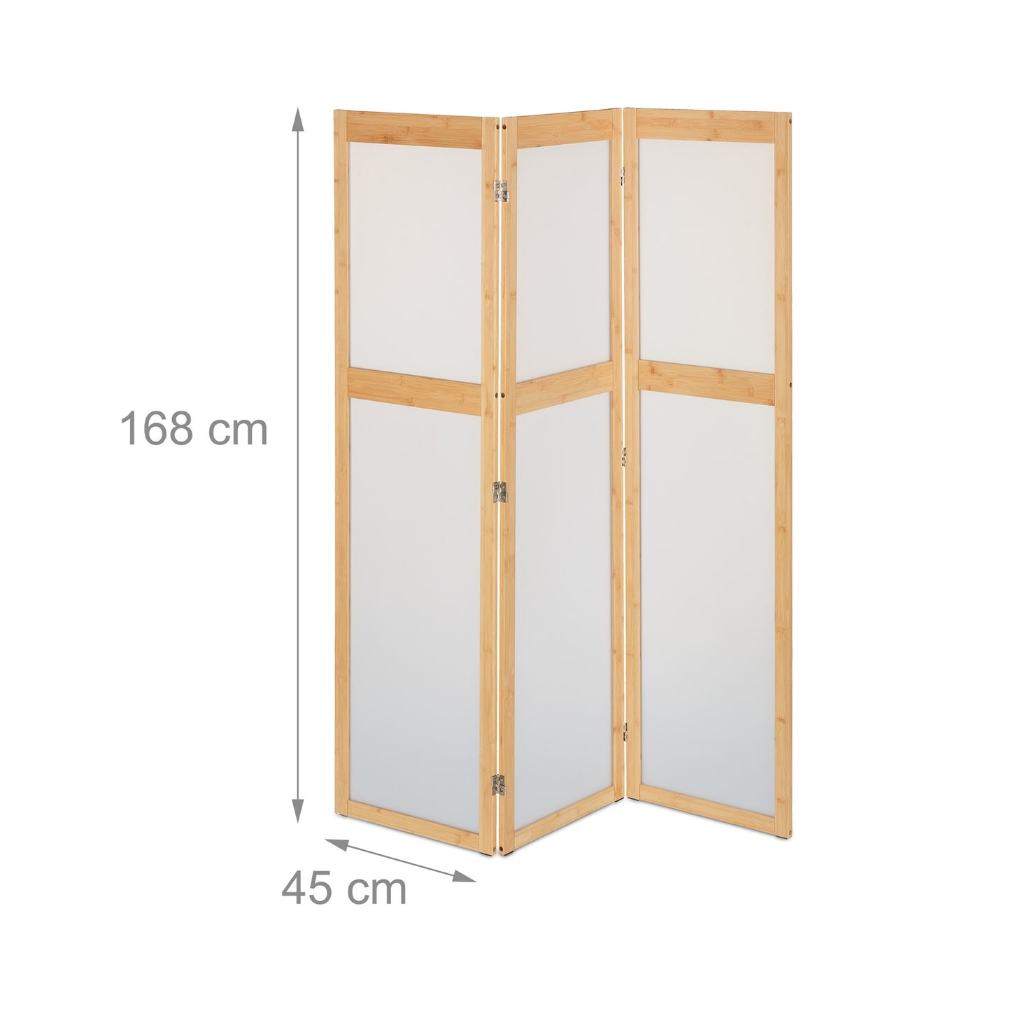 3-part screen with bamboo frame