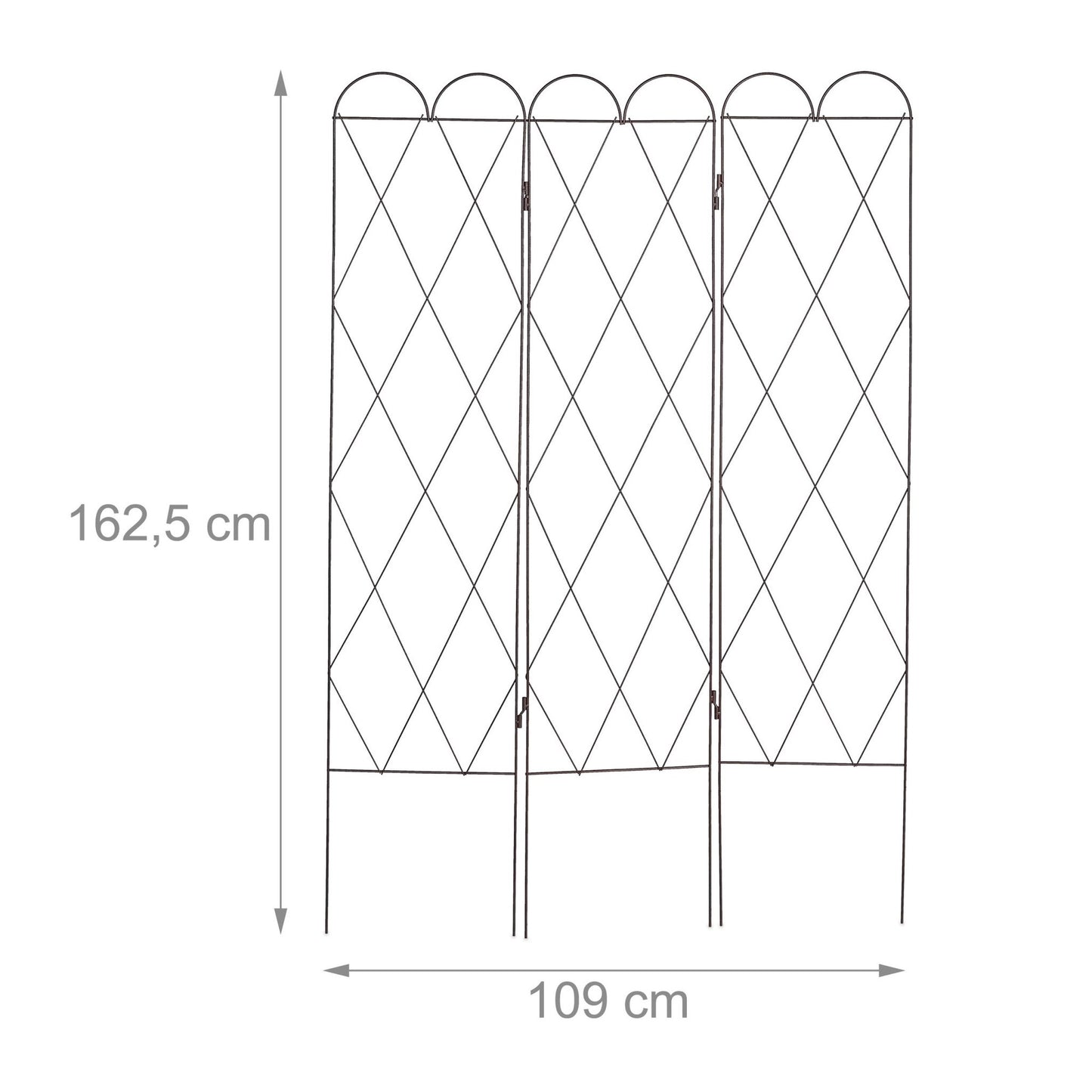 3-part trellis in rust color