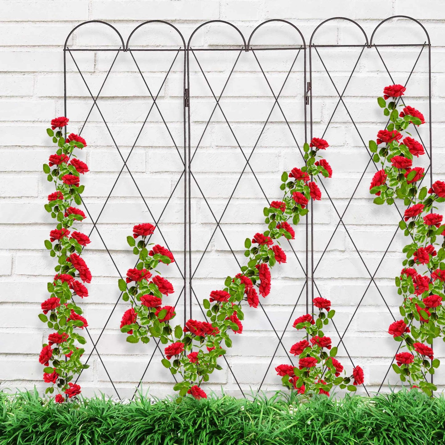3-part trellis in rust color