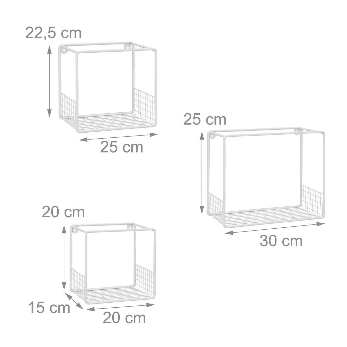 3 pcs. Cube-shaped shelves
