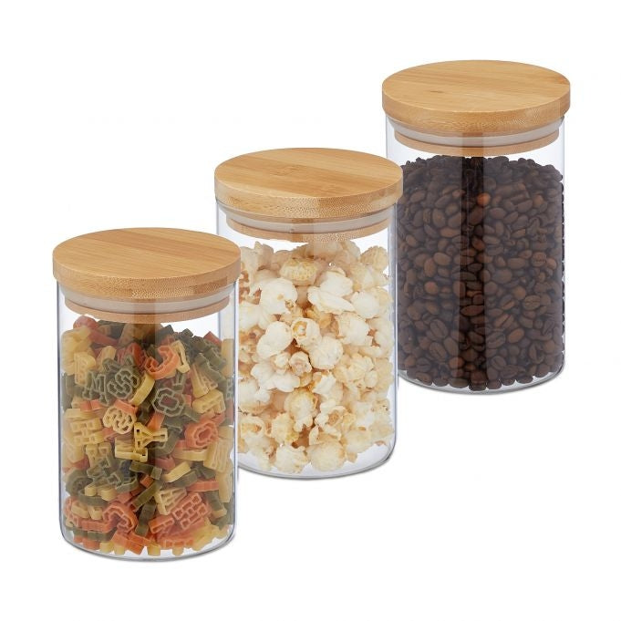 3 pcs. Storage jars in various sizes