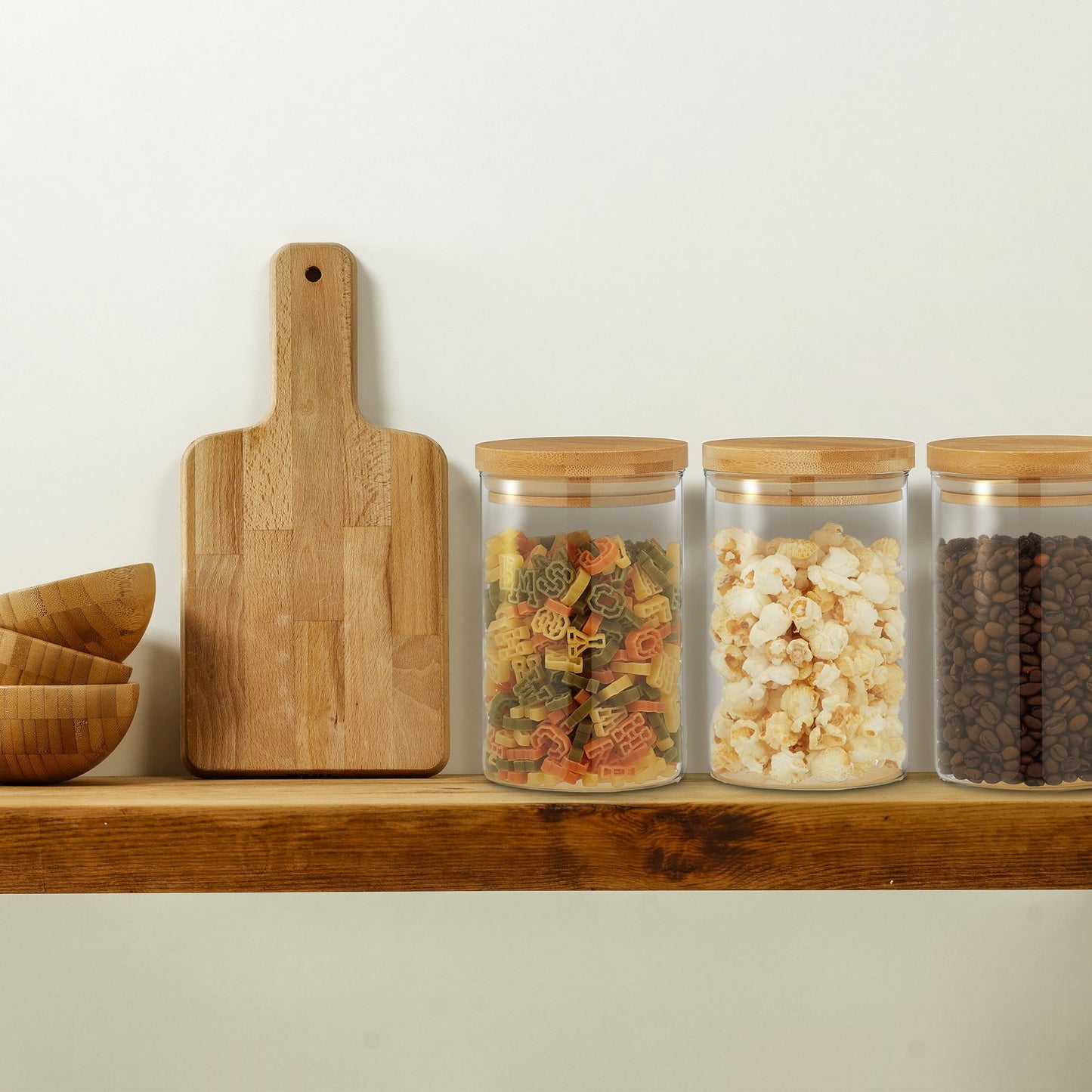 3 pcs. Storage jars in various sizes