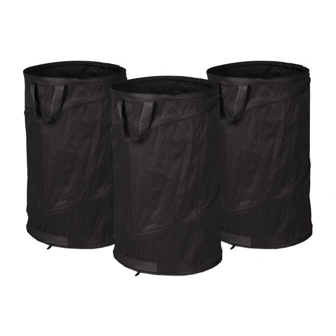 3 pcs. garden bags 160-liter black