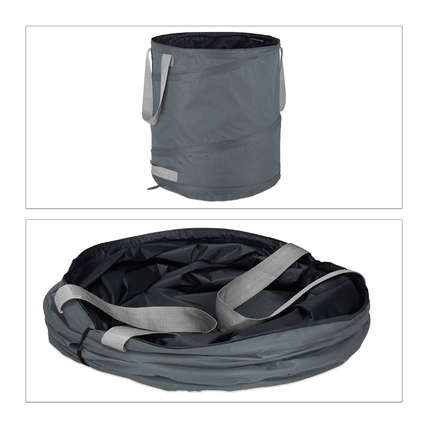 3 pcs. garden bags 85-liter gray