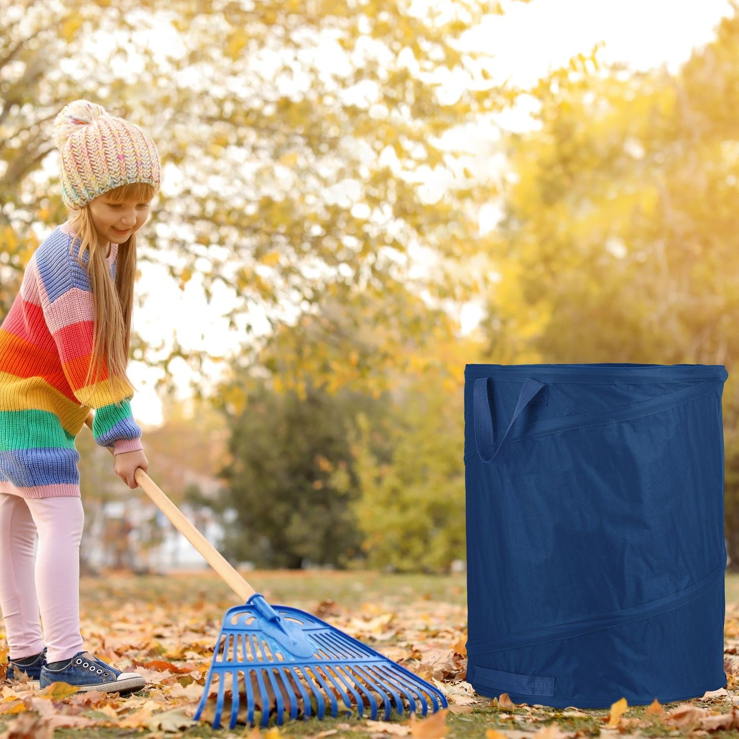 3 pcs. garden sacks 160-litre blue