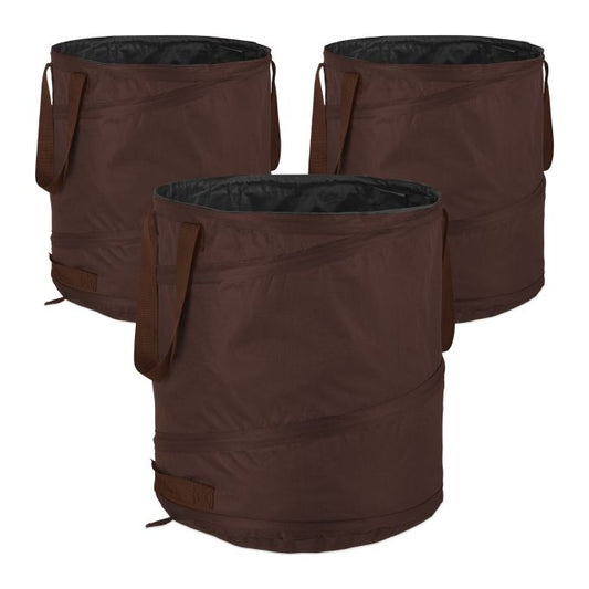 3 pcs. garden sacks 85-litre brown