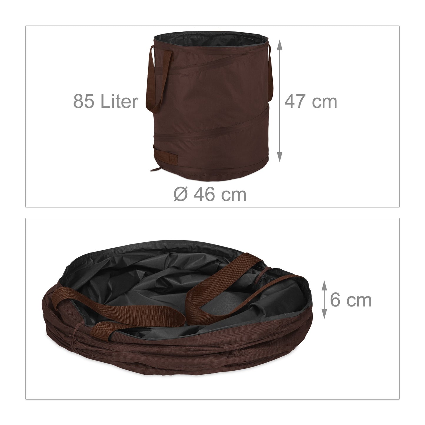 3 pcs. garden sacks 85-litre brown