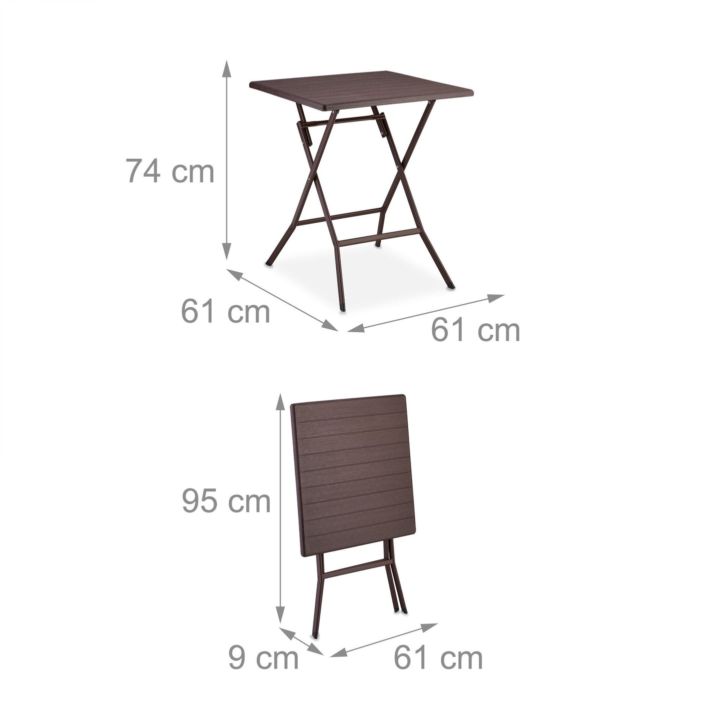 3-piece balcony furniture set in wooden look