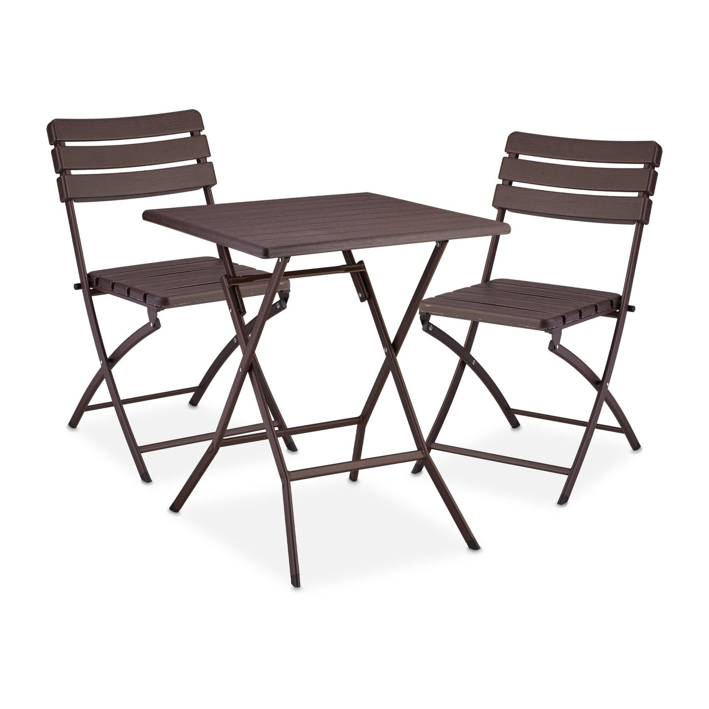 3-piece balcony furniture set in wooden look