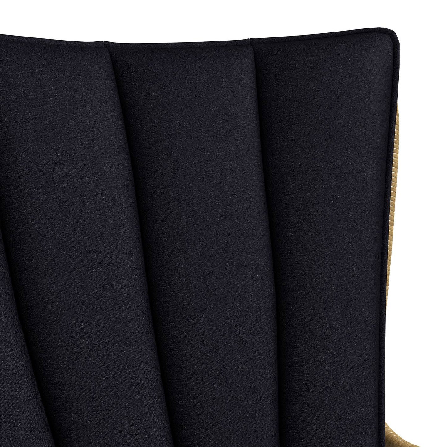 Rattan outdoor dining set - 2 chairs and table with cushions
