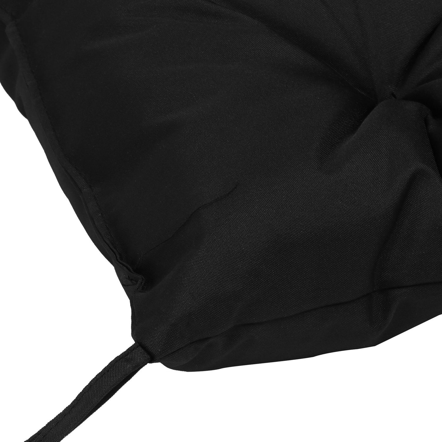 Black 3-seat bench cushion with straps - 100x98x8 cm