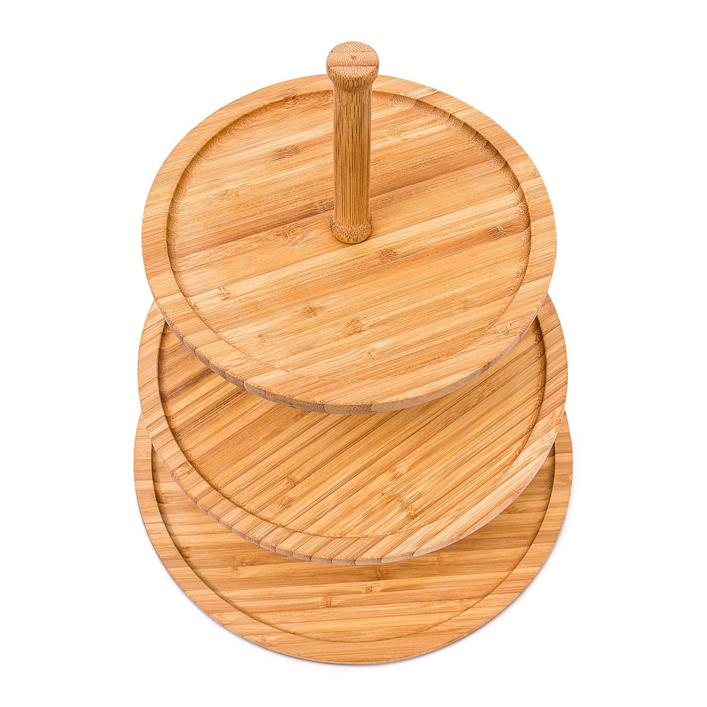 3-tier bamboo tray