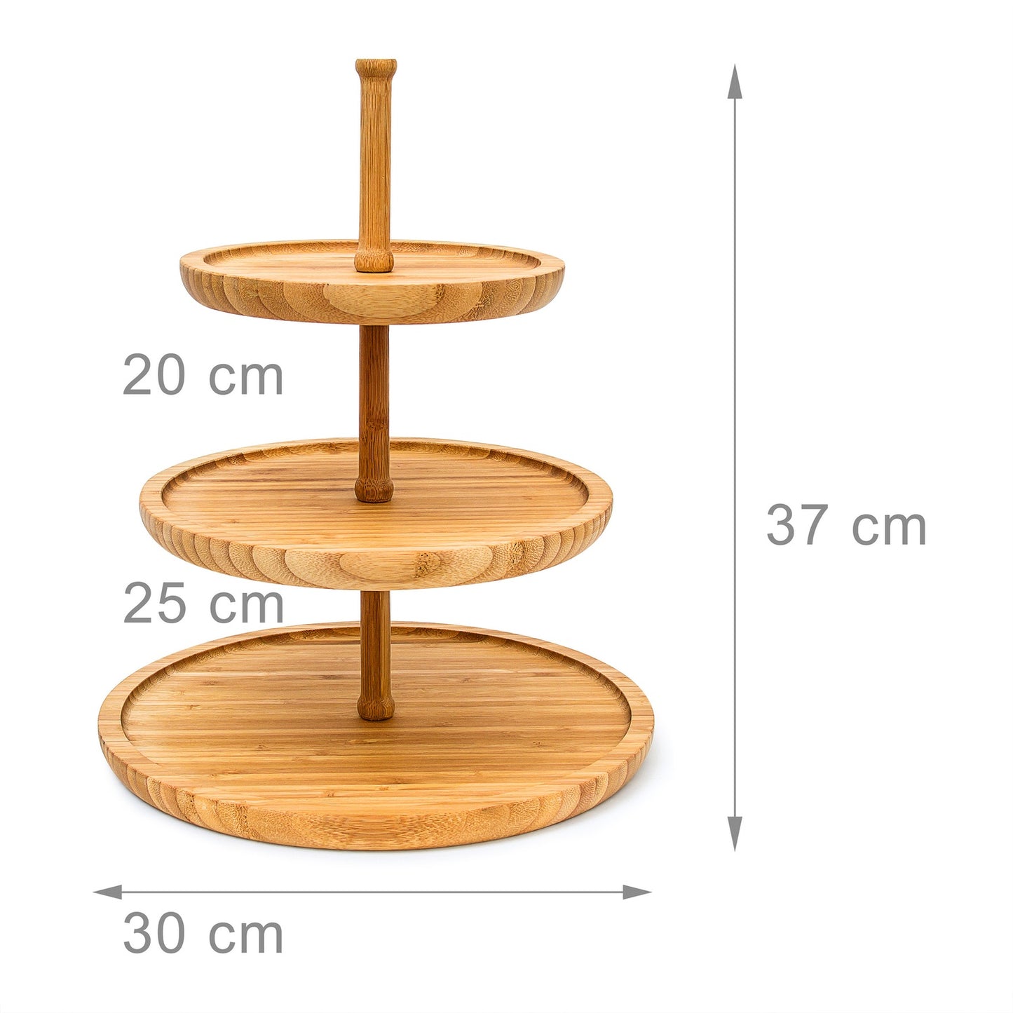 3-tier bamboo tray