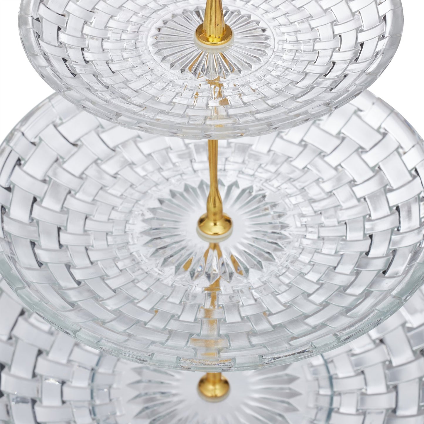 3-tier glass dish