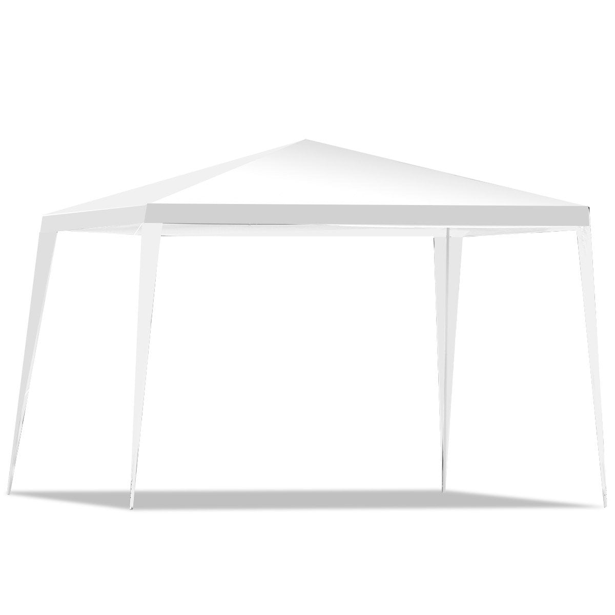 3x3m Outdoor Canopy Tent with Stakes & Ropes, White