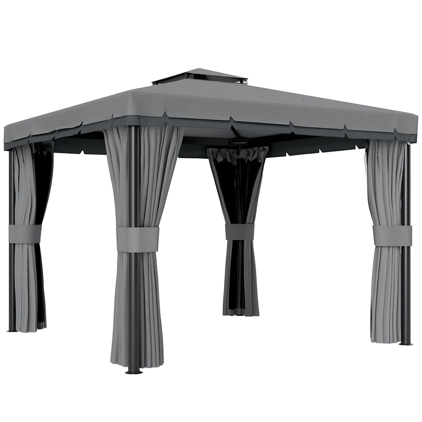 3x3m Waterproof Garden Pavilion with Double Roof
