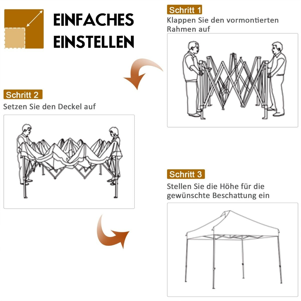3 x 3 m gazebo folding gazebo waterproof stable winter party tent with carry bag on wheels white