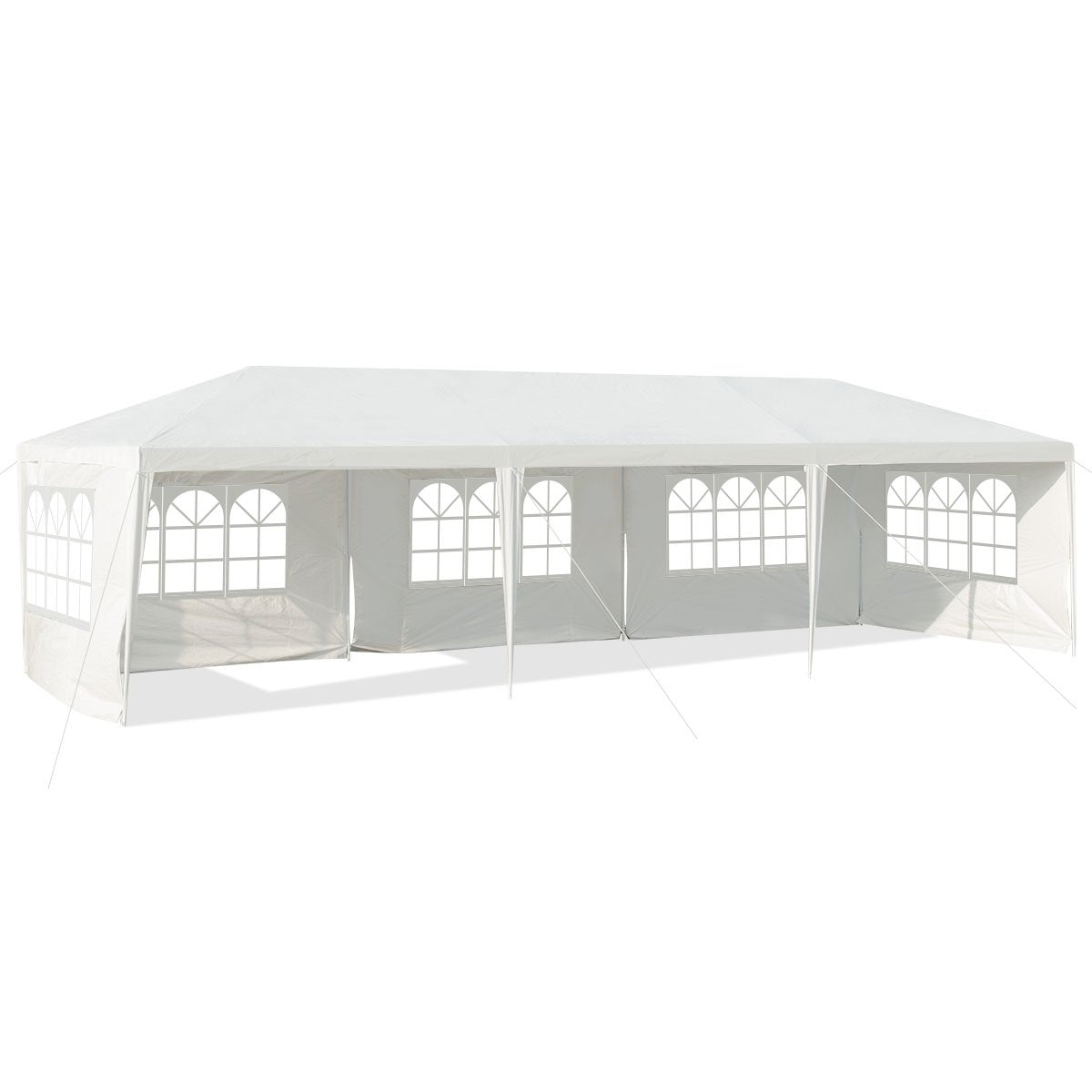 3 x 9 m pavilion tent garden pavilion garden tent with 5 removable side walls white