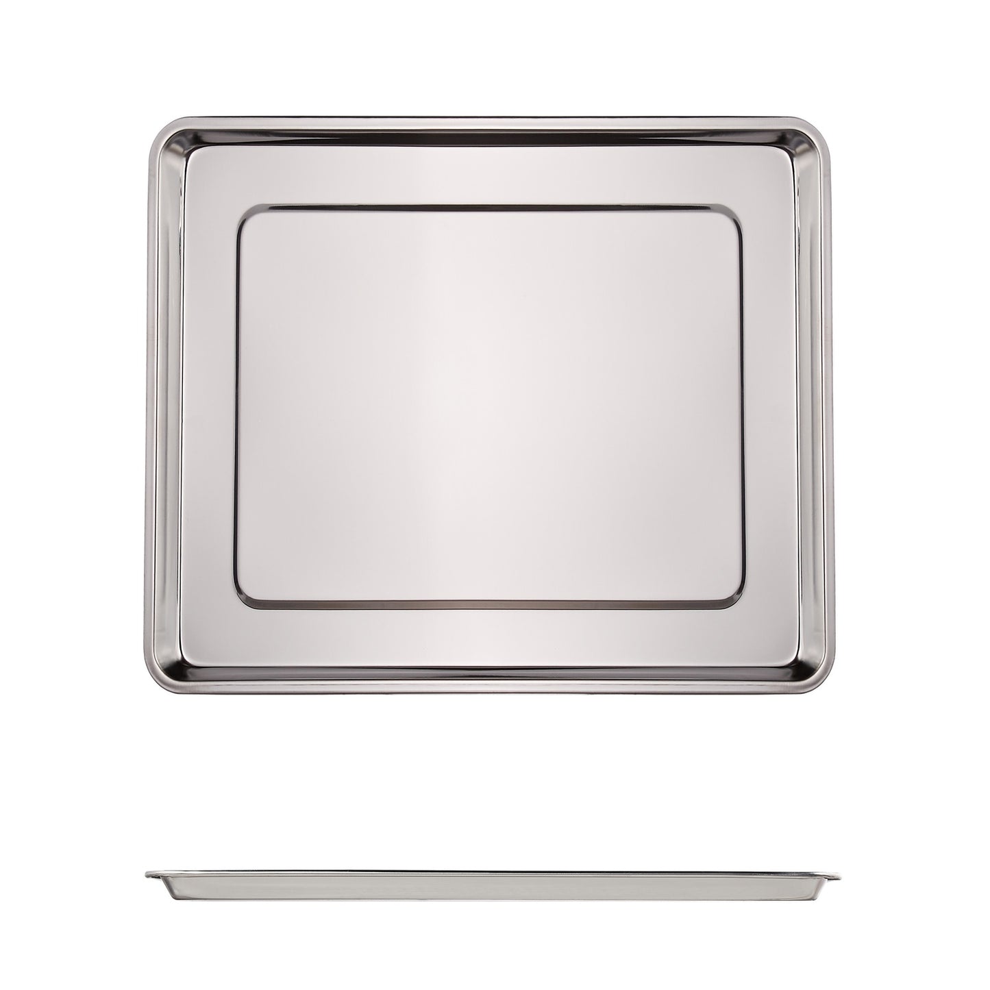 3x Steel Serving Trays