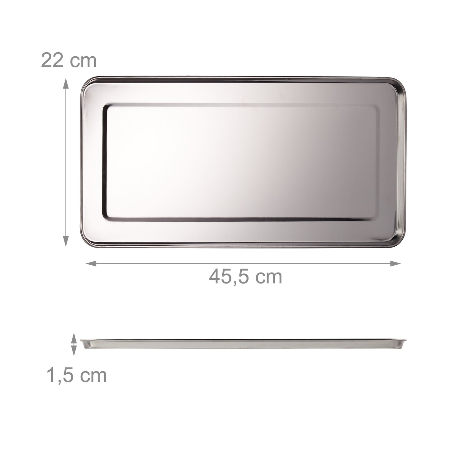 3x Steel Serving Trays