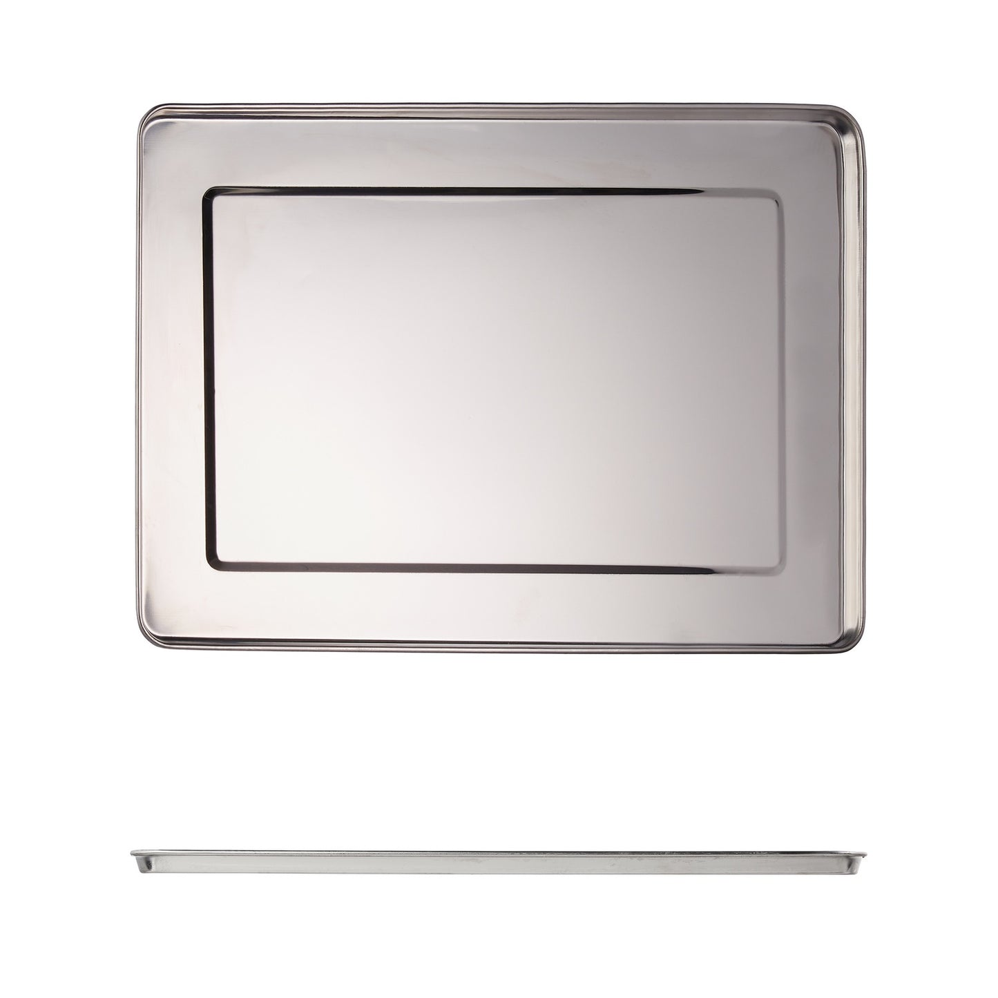 3x Steel Serving Trays