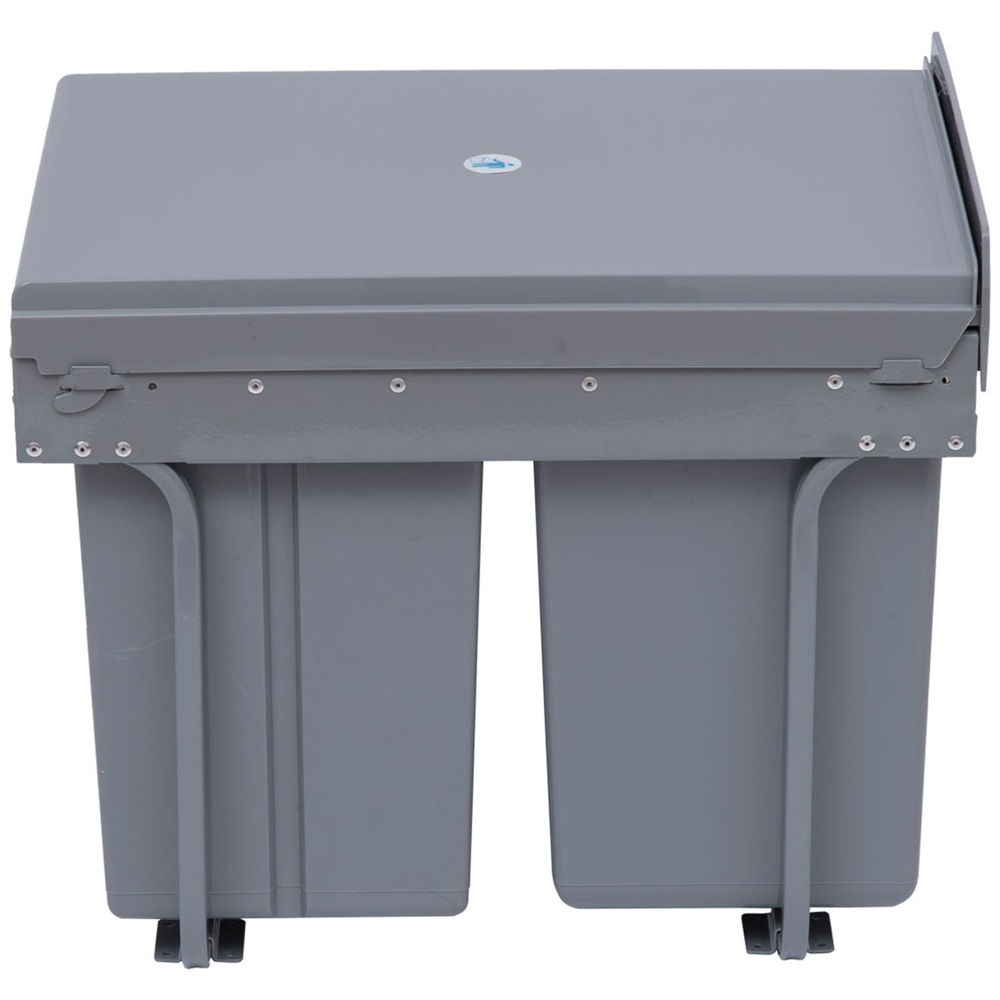 40L pull-out waste container with 3 compartments for kitchens
