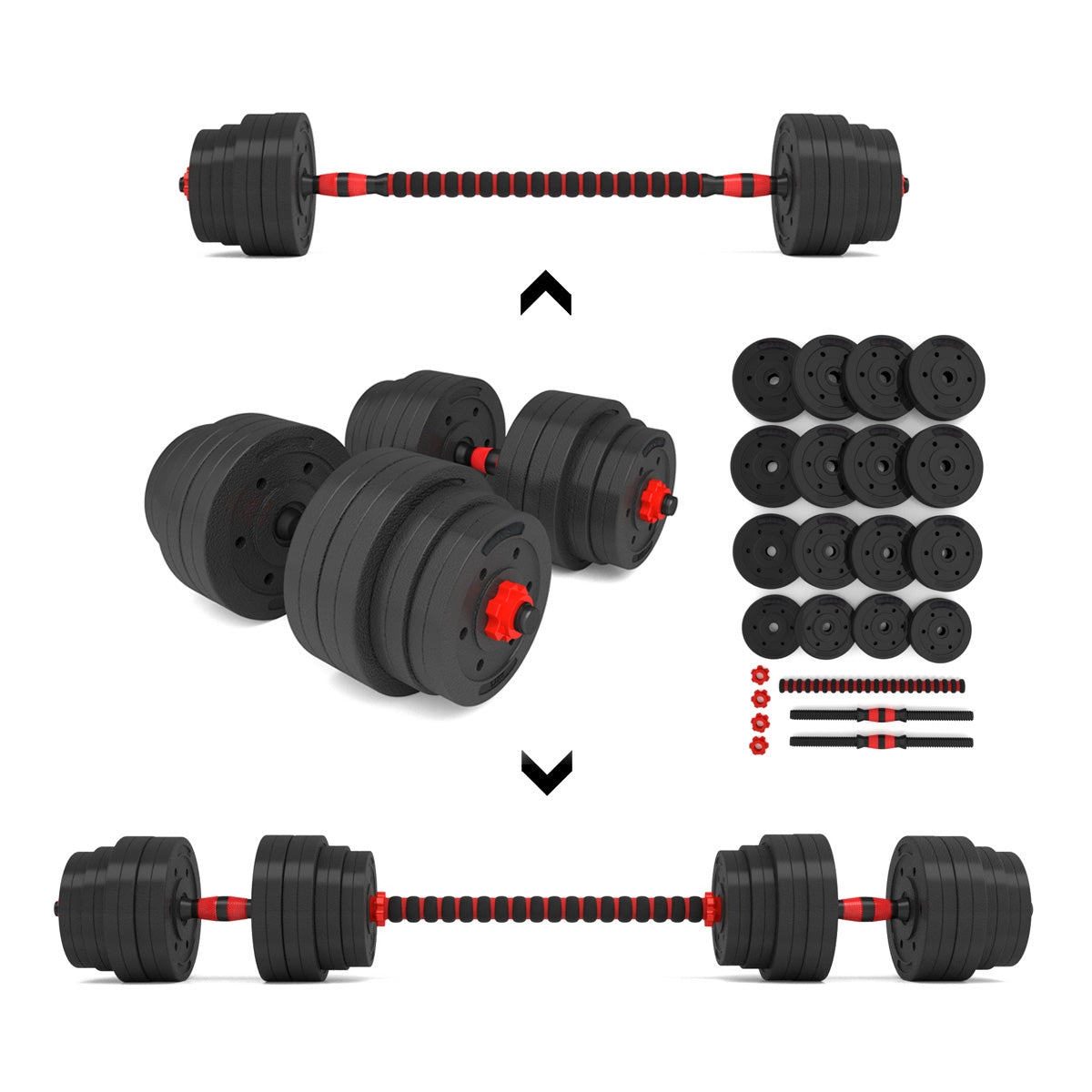 40kg Adjustable Barbell & Dumbbell Set for Home Gym